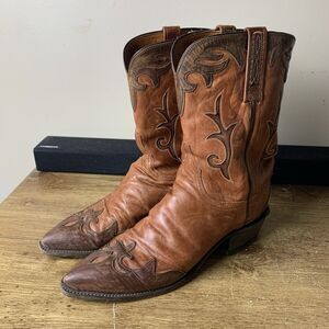 1883 BY LUCCHESE Boots Women Size 10 B Brown Cowgirl Cowboy Western Ranch